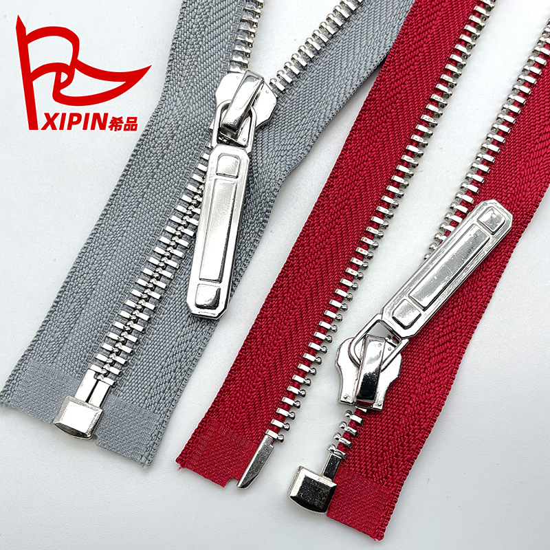 8号金属拉链70CM自锁开尾衣服门襟拉链y牙铜齿皮衣皮具包包拉链条