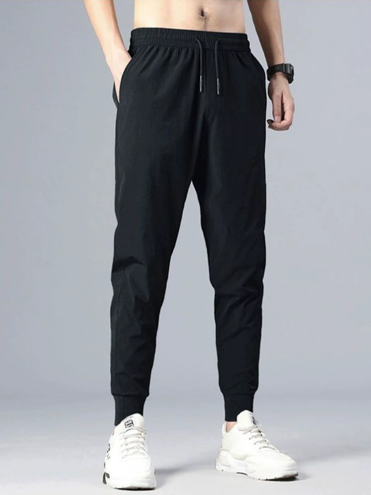 Men's silk thin quick dry universal comfortable trousers, oversize