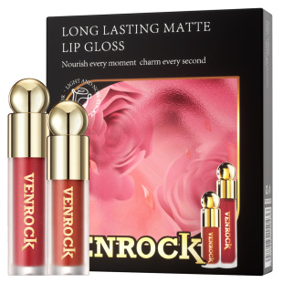 Full English Venrock Long-Lasting Matte Lip Gloss Lip Gloss Classy Matte Texture Cross-Border Export Exclusive