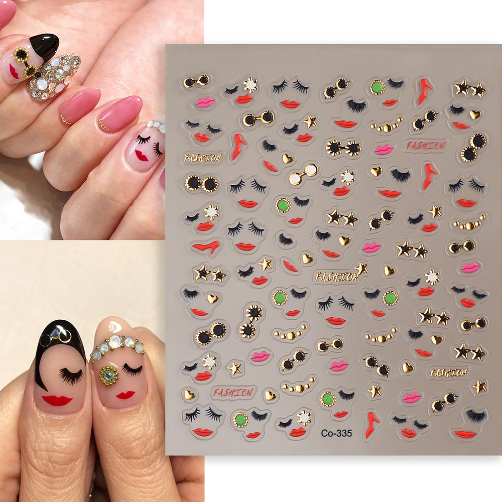 Nail stickers for St. Valentine's Day, fake nails heels, cute high heels for nails