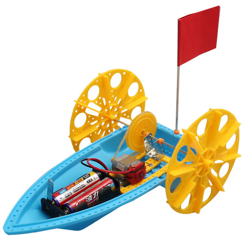Technology small production small invention diy handmade material package paddle steamer science experiment steam teaching aids for primary school students