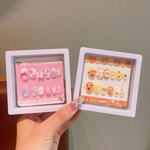 Melody Children's Cartoon Little Girl Baby Wearable Nail Stickers Jelly Glue Removable Nail Stickers