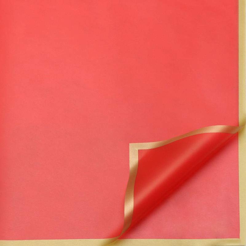 Roland New Golden frontera jalea película de la flor material de papel de embalaje impermeable de gama alta Flor de papel de embalaje ramo de flores tienda de flores