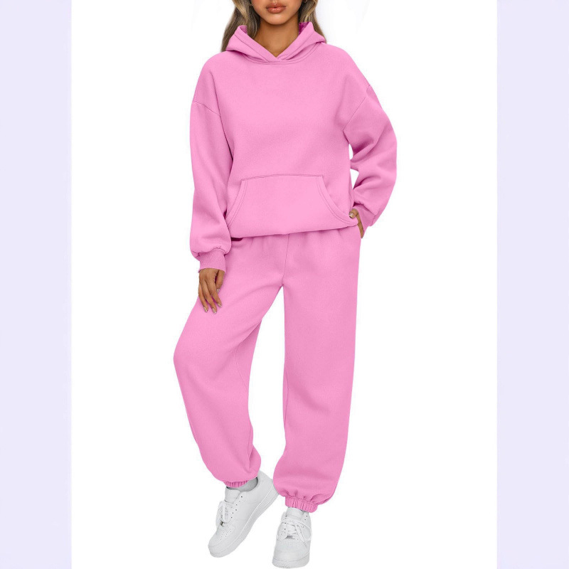 2025 Cross-Border Women's Amazon Home Casual Sports Hoodie Sweatshirt Sweatpants Leggings Casual Pants Suit