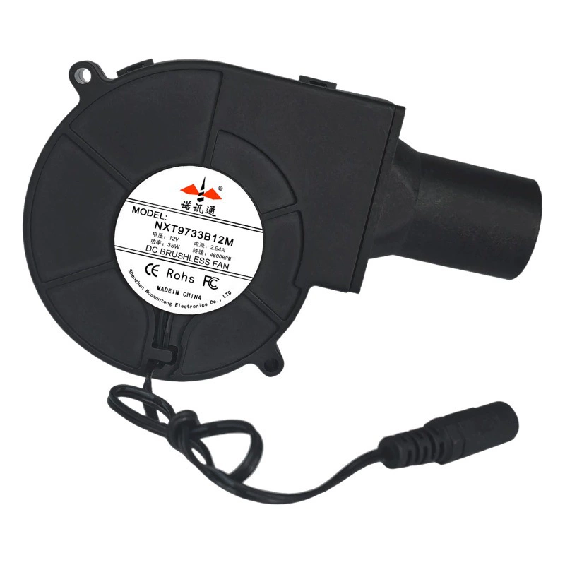 Вентилятор вытяжной DC9733 для гриля, бытовой дровяной печи, уличный портативный, 220В, с мощным потоком воздуха и низким уровнем шума