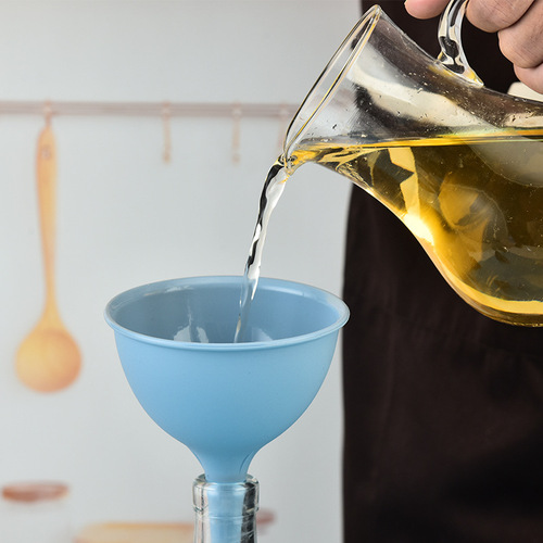 Amazon silicone funnel size portable oil funnel large diameter filter silicone wine funnel kitchen supplies