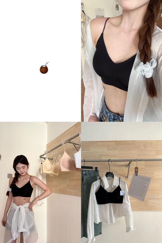 夏の氷のようなミルク液体ゼリー下着女性の新しい超薄型クールスパゲッティストラップ小さな胸プッシュアップシームレスブラジャー|undefined