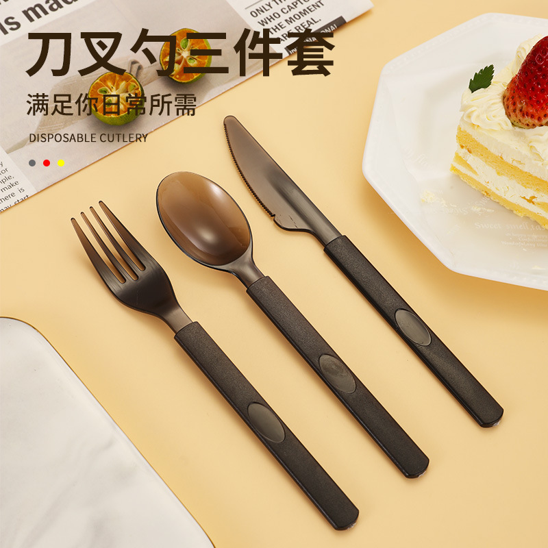 使い捨てナイフフォークスプーン食品級プラスチックケーキフォークアメリカスプーンステーキナイフデザート|undefined