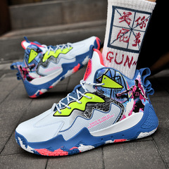 Breathable basketball shoes for men, sports shoes, 2024 spring new model, practical high-top basketball shoes, wear-resistant combat boots for men and women
