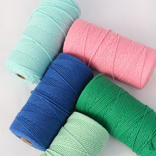 定制彩色棉绳 2mmDIY编织挂毯粗细 棉绳线绳束口装饰包装抽绳