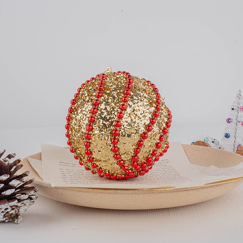 8CM Navidad de color esquinilla escala de pescado ventanas de bolas de Navidad adornos de árbol de Navidad colgantes en stock fábrica al por mayor