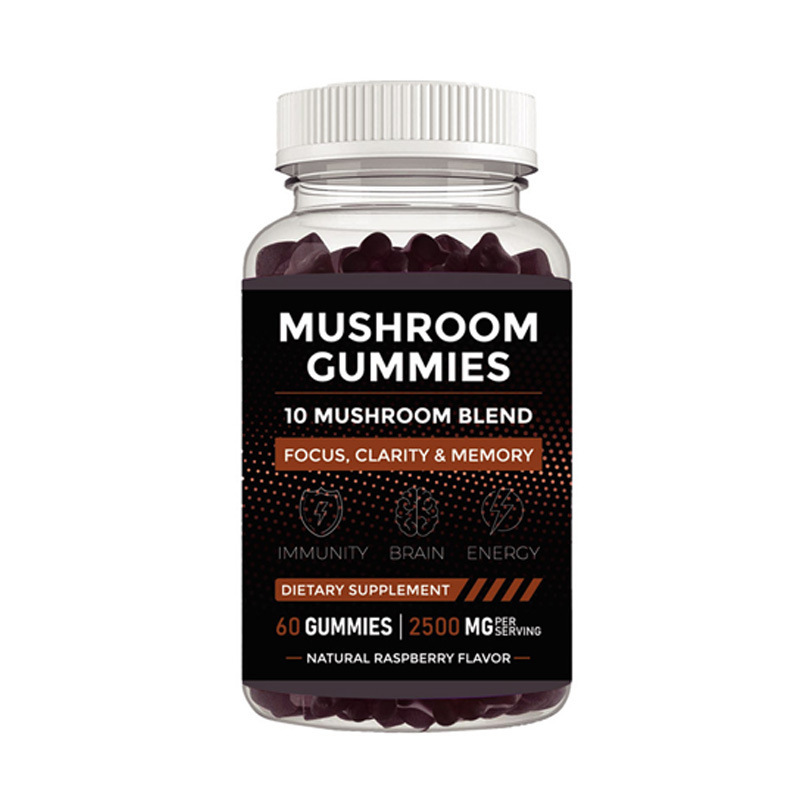 Mushroom Complex Gummies with Ashwagandha and Lion's Mane Sugar-Free Bear Gummies key features