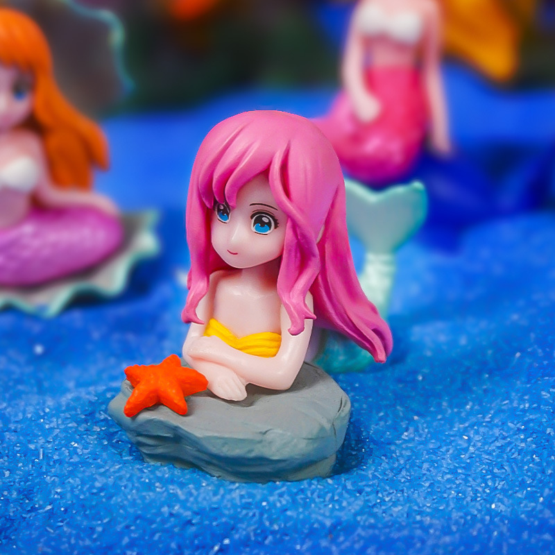 4 tipos de colgantes de sirena, decoraciones de pastel de princesa con conchas de sirena, decoraciones para acuarios, micropaisajes al por mayor