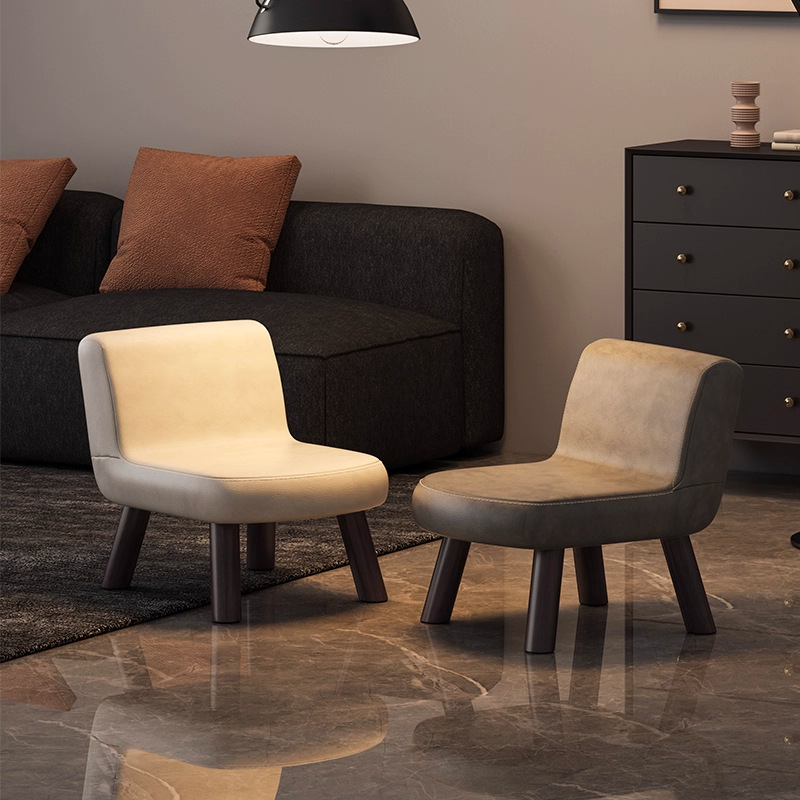 Taburetes bajos para la sala de estar taburetes pequeños para el hogar de lujo ligero sofá de alto nivel sensación de respaldo cojín de bolsas blandas taburetes pequeños taburetes