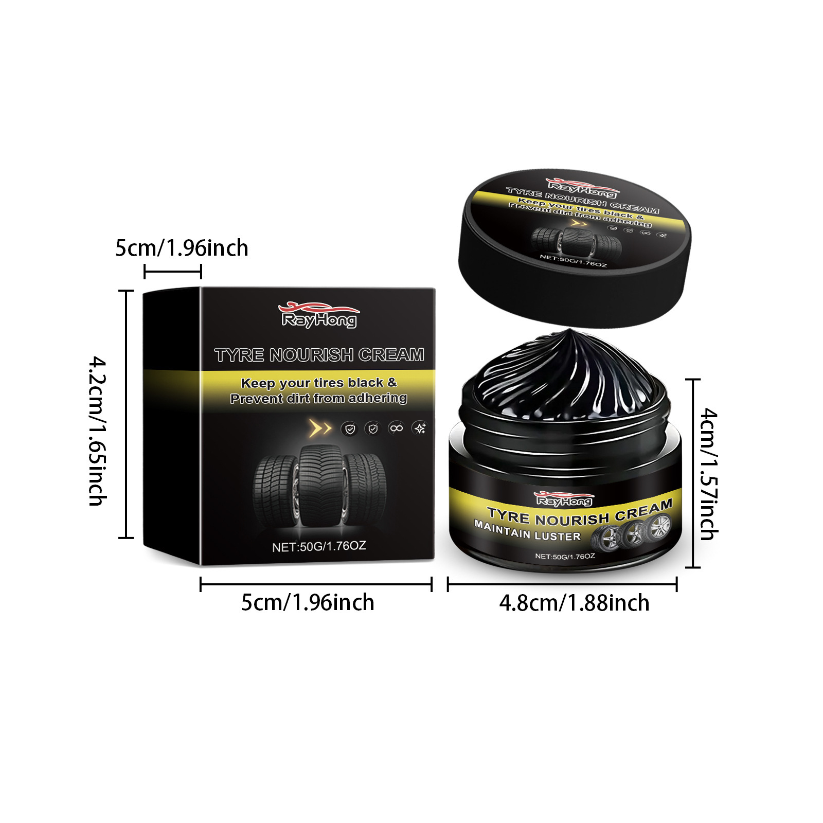 Rayhong Car Tire Retreading Wax Long-Lasting Protection Anti-Fouling Tire Aging Dust Polishing Wheel Retreading Wax