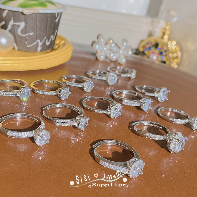 SISI Chan Ruo Xinghe 1.0CT Жемчужина Девушка Свадебное агентство серия Золочение Яркий Огонь Лотерея 3A Живая Ротальная Окружность