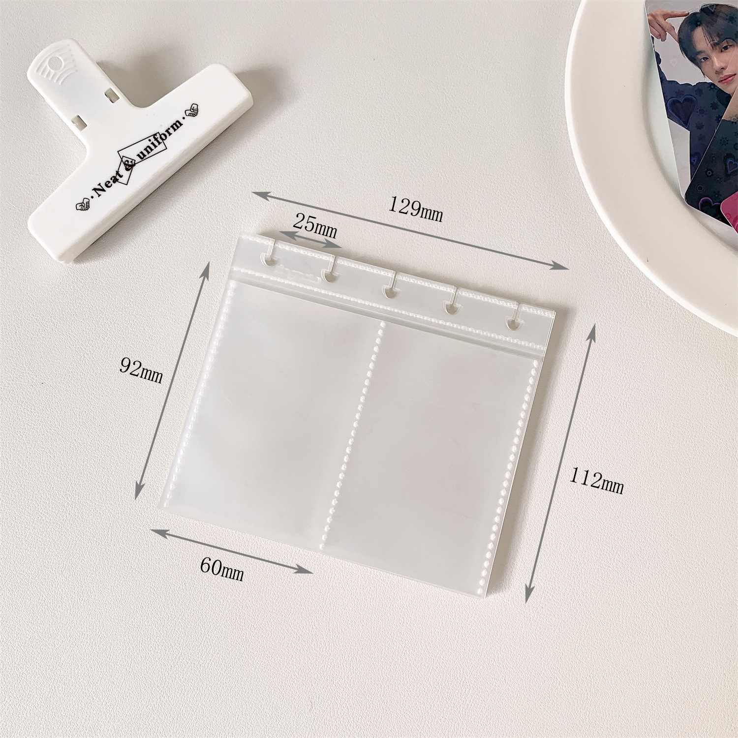 3.2inch 그리드 PP 초투명 내부 페이지 20매/팩(내부 페이지만)