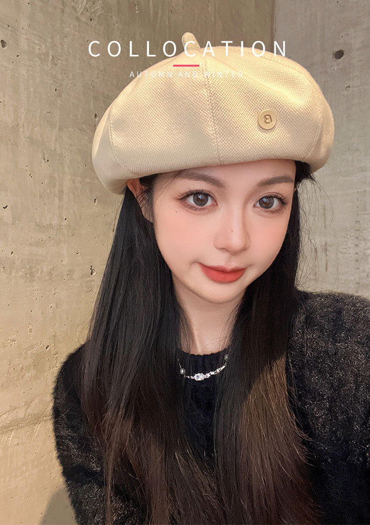 Classic Women's Beret Hat For Autumn And Spring Elegant Style_voghion.com