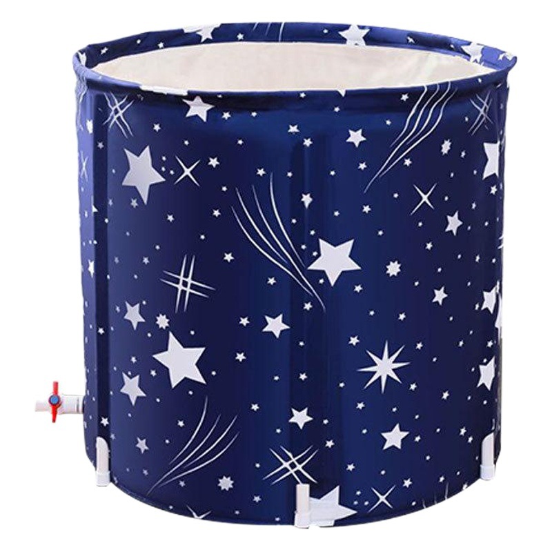 Suministro directo de fábrica Cubo de baño al por mayor soporte Cubo de baño hogar plegable azul cielo estrellado plegable Cubo de baño