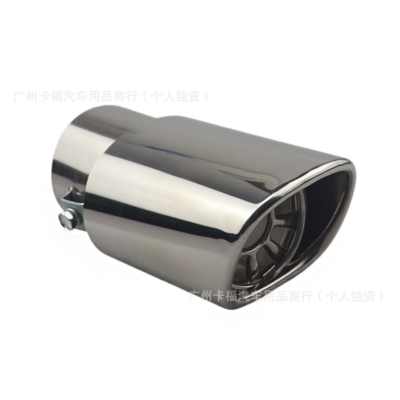 Universal Square Muffler for Cross-Border Use, Stainless Steel 63mm Exhaust Pipe, Modified Car Decorative Muffler, Sound Wave Tailpipe