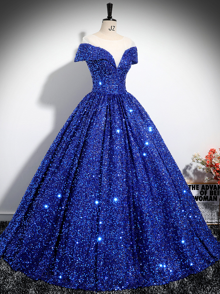 Una palabra hombro vestido de noche mujer esquinilla escenario solo vestido de exámenes de arte vocal reunión anual temperamento al por mayor