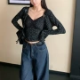 长袖碎花秋季辣妹小外套