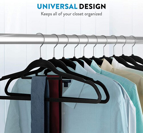 Factory wholesale ABS flocking anti-slip clothes hanger clothing store finishing seamless storage home clothes hanging magic clothes rack