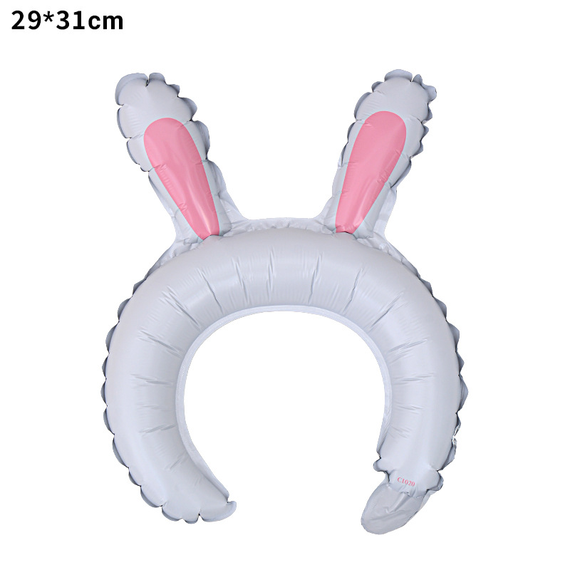Globos inflables con forma de diadema para niños, famosos en Internet, regalos promocionales para escanear códigos QR, animales de dibujos animados, globos de aluminio para el Día Nacional