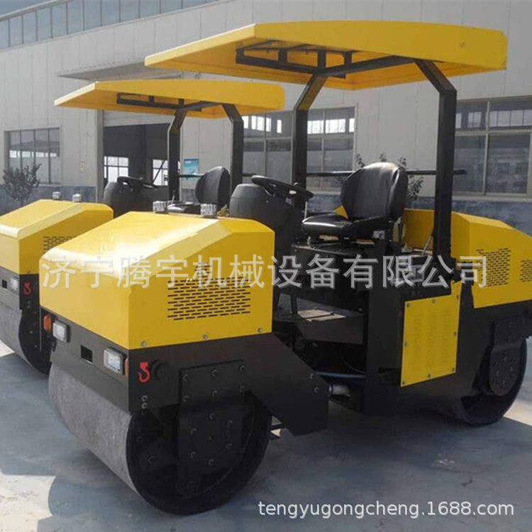3吨双钢轮压路机厂家3吨柴油振动压路机价格沥青高效施工液压传动