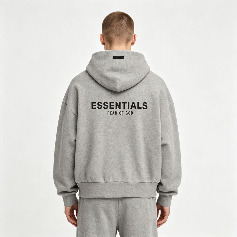 ESSENTIALSZONE hooded simple fleece-lined letter sweatshirt for men and women FW24 Holiday Core series ESSENTIALSZONE hooded simple fleece-lined letter sweatshirt for men and women FW24 Holiday Core series
