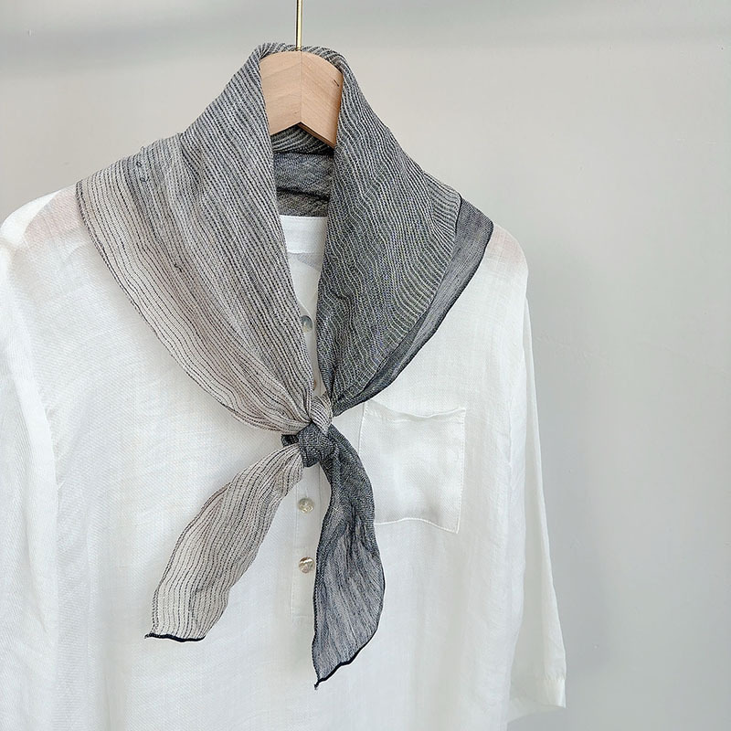 Spring and Summer Vintage Striped Linen Square Scarf Artistic All-match Women's Summer Neck Protection Small Silk Scarf Women's Scarf Accessories New Products Spring and Summer Vintage Striped Linen Square Scarf Artistic All-match Women's Summer Neck Protection Small Silk Scarf Women's Scarf Accessories New Products