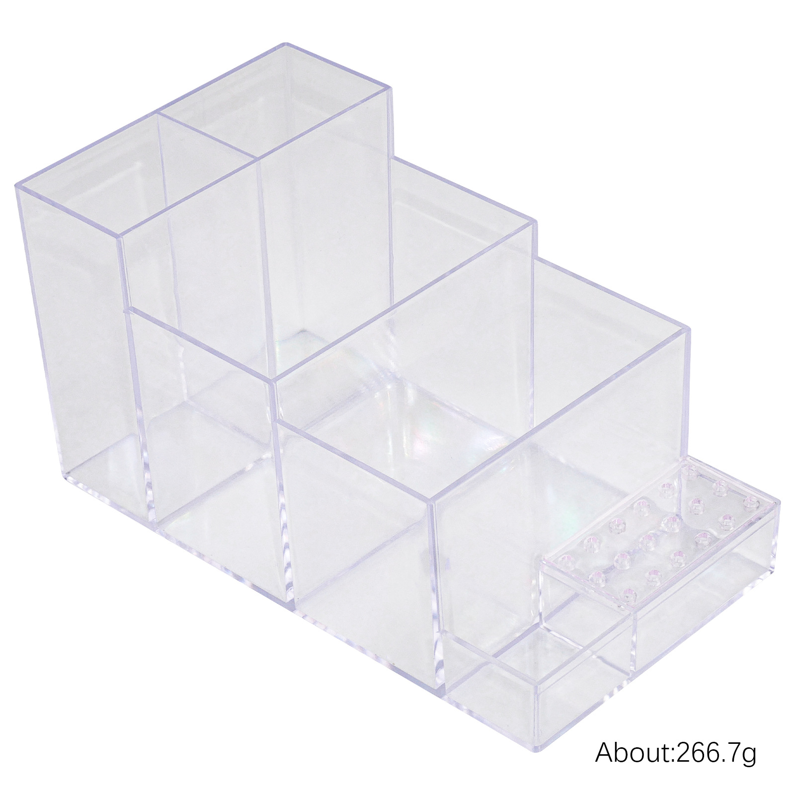 Manicura nueva lijadora de uñas portátil rejilla de colocación cabezal de lijado caja de acabado herramientas de maquillaje caja de almacenamiento multiusos