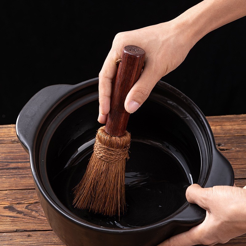ココナッツのヒツジのブラシの天然のヒツジの毛のブラシのパームの糸は鍋の神器の台所を洗って鍋の家庭の鉄の鍋をブラシをかけません。|undefined