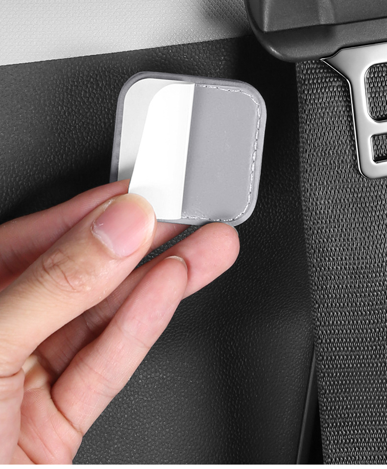 Magnetic safety belt limiter for car, anti-collision and noise-reducing fixing patch for car seat belt, interior accessories