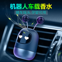 車のロボットの香薫車は風口の香りの車の計器台の漫画の固体の香水の事務室の置物を使います。