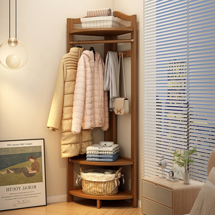 Multi-functional Household Indoor Corner Hanging Coat Rack Floor Bedroom Coat Rack Simple Clothes Storage Rack