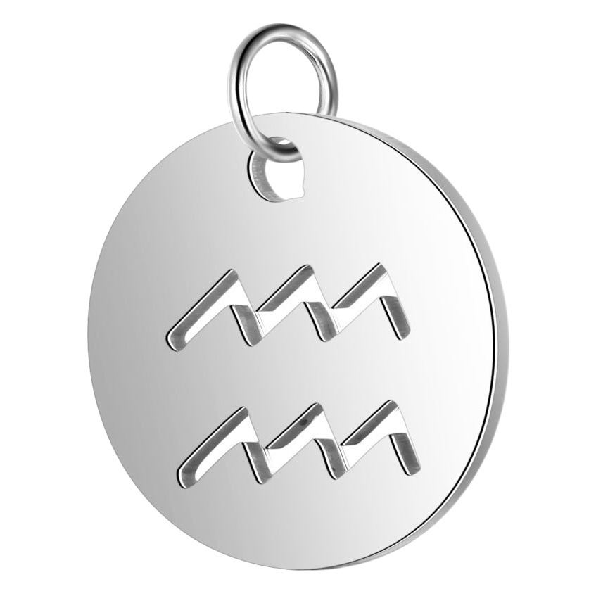 5 Pieces/Pack Titanium Steel Twelve Zodiac Jewelry Accessories Handmade Necklace Bracelet Pendant Stainless Steel Small Pendant Steel Lion