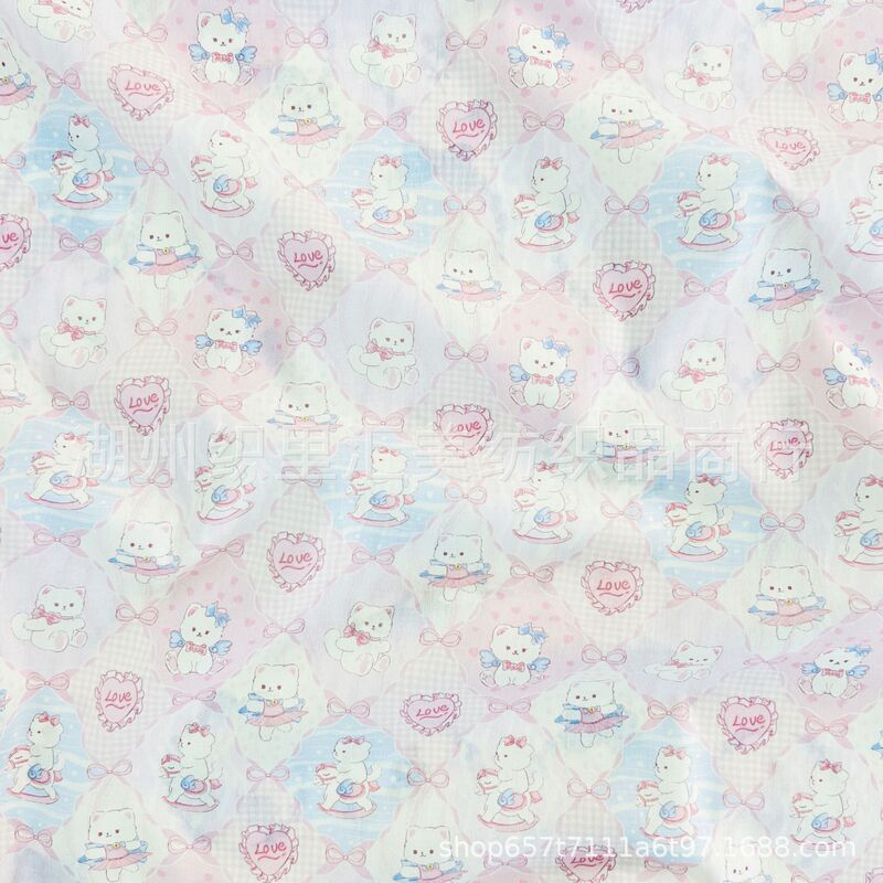 Wholesale 100% Cotton 40-Count Printed Fabric, Small Floral Poplin Fabric, 2026 Spring/Summer New Style, Small Batch Customization