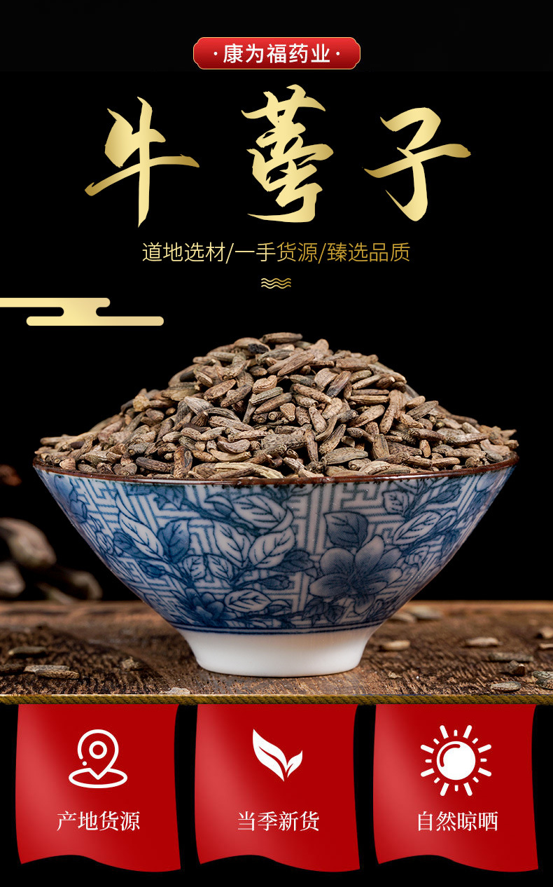 Niu Bang Zi (Arctium lappa) — Dried Burdock Fruit for Herbal Tea & Decoction overview