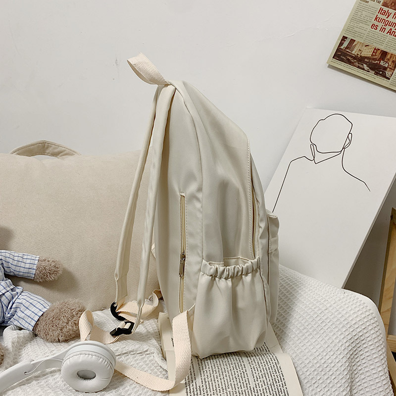 2022 nueva versión coreana de la mochila de nailon para mujer, estilo universitario de arte de todo fósforo de moda, mochila escolar para estudiantes de secundaria