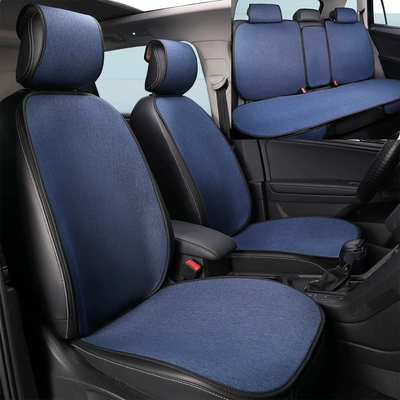 Ventilation Seat Cushion That Won'T — Four Seasons Pad - blue-7-piece-set-rear-bench-seat-cover-general