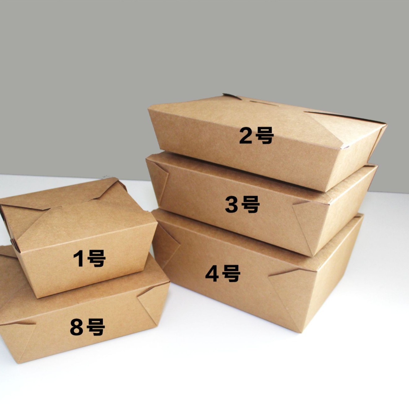 Caja de embalaje de papel kraft, caja desechable comercial estilo coreano para pollo frito, caja de papel a prueba de aceite para comida ligera, ensaladas y arroz frito, apta para alimentos.