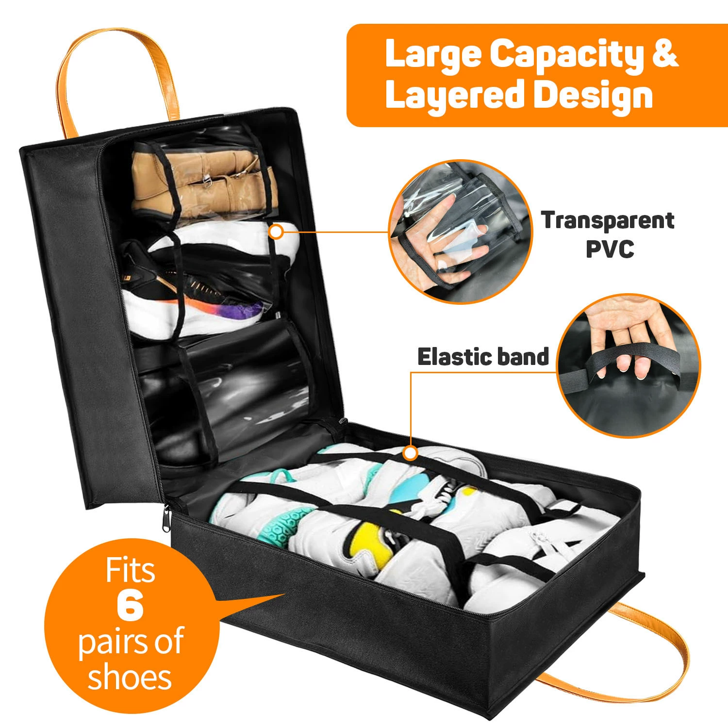 fabric under-bed Shoe Box from Yomiego
