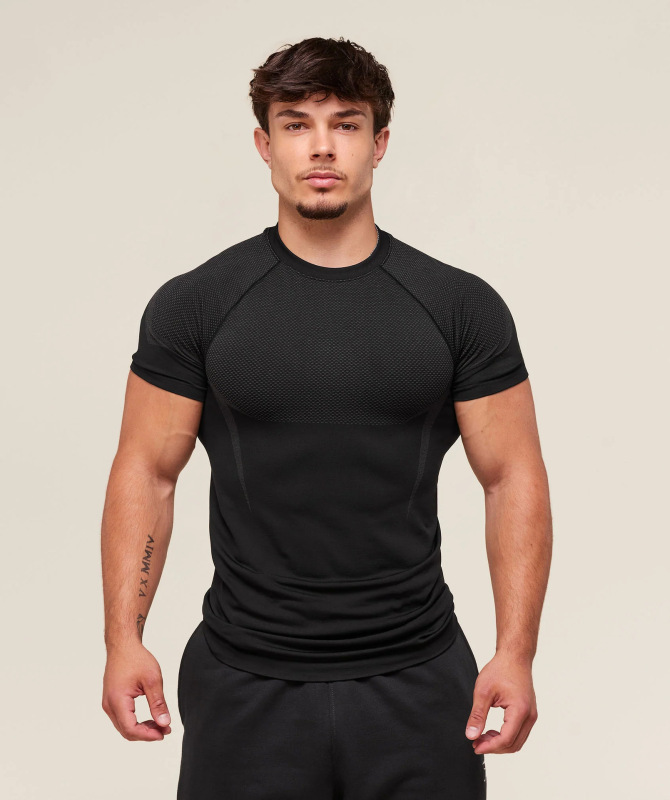 GYMSHARK フィットネストップ メンズ カジュアル ランニング 速乾性 通気性 タイツ 半袖 Tシャツ メンズ マッスルシャーク|undefined