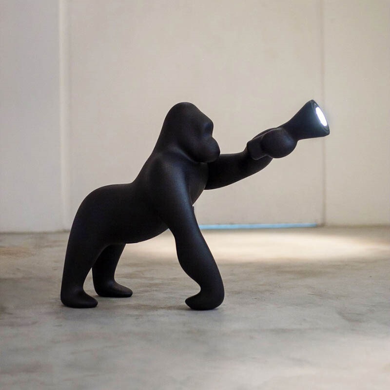 Ki Cartoon Animal Floor Lamp Decorative Art Orangutan Large Sculpture Lobby Decoration Model Room Ngkong Italy