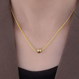 Украшение-шарик, ожерелье, модная универсальная подвеска из нержавеющей стали, изысканный стиль, не выцветает