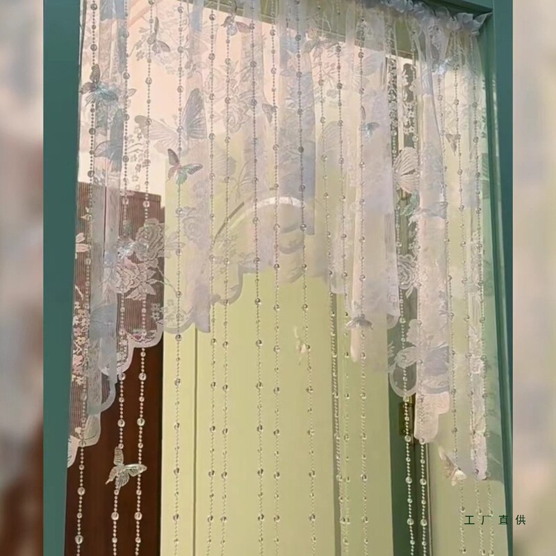 Dreamy Butterfly Crystal Lace No-Punch Door Curtain French Romantic Entrance Bedroom Door Partition Decorative Hanging Curtain Dreamy Butterfly Crystal Lace No-Punch Door Curtain French Romantic Entrance Bedroom Door Partition Decorative Hanging Curtain