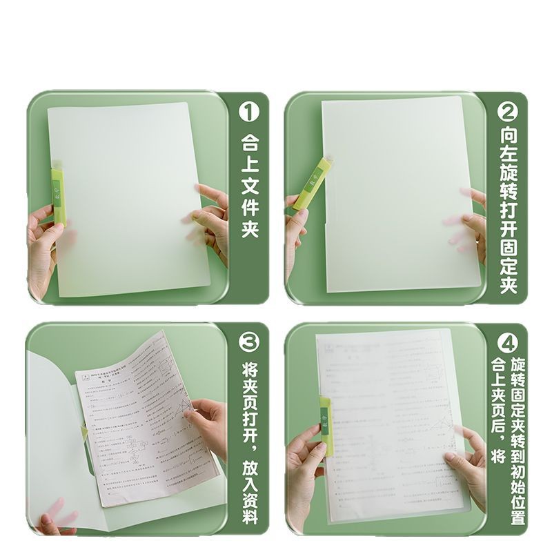 Carpeta para documentos A4/A3, con barra de tracción giratoria, para estudiantes, papelería de escuela, al por mayor