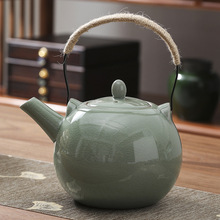 哥窑大容量茶壶陶瓷凉水壶家用日式提梁壶耐热泡茶器带过滤网水壶