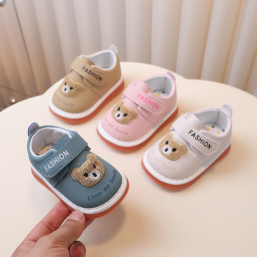 Spring and autumn baby toddler shoes cartoon baby shoes soft-sole calling shoes 1-2 years old single-layer shoes 0